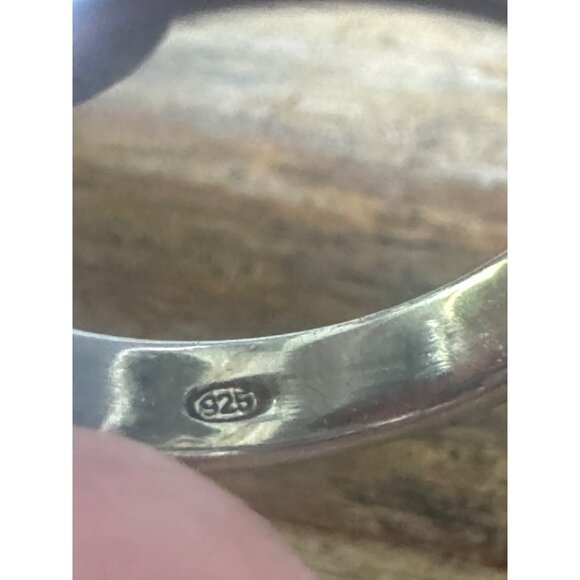 Vintage Sterling Silver Ring With Rhodochrosite stone - Picture 6 of 6